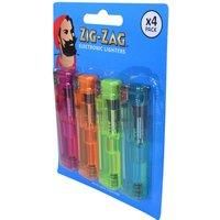 Zig-Zag Electronic Lighters 4 Pack