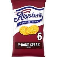 Roysters Bubbled Chips T-Bone Steak Flavour 6 x 21g