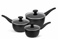 Prestige – Thermo Smart – Non Stick Saucepan Set with Lids – 3 Piece – Induction, Gas and Electric Hobs – 16, 18, and 20cm