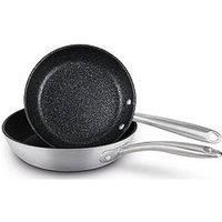 Prestige Scratch Guard Non Stick Frying Pan Set of 2 - Stainless Steel Frying Pan Set 25 & 29cm, Scratch Resistant, Induction Suitable, Oven & Dishwasher Safe Cookware