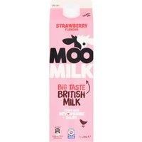 Moo Milk Strawberry Flavour 1% Fat Milk 1 Litre