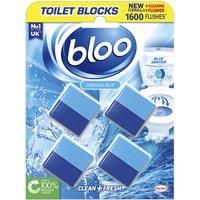 Bloo Toilet Block Original Blue, Coloured Water In Tank Blocks, 4 x Cleaning blocks.