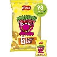 Walkers Monster Munch Roast Beef Multipack Snacks Crisps 6x20g