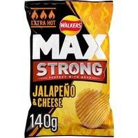 Walkers Max Strong Jalapeo & Cheese Sharing Crisps 140g