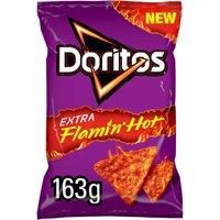 Doritos Extra Flamin' Hot Sharing Bag Crisps 163g
