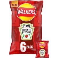 Walkers Heinz Tomato Ketchup Multipack Crisps 6x25g