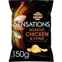 Walkers Sensations Roasted Chicken & Thyme Sharing Crisps 150g