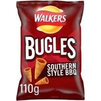 Walkers Bugles Southern Style BBQ Sharing Snacks Crisps 110g