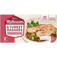 Mattessons 6 Turkey Rashers Lightly Smoked 150g