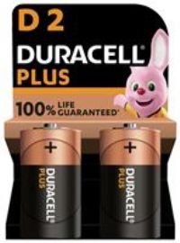 Duracell Plus Power D Size 2 Pack