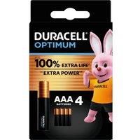 DURACELL Optimum AAA Alkaline Batteries  Pack of 4