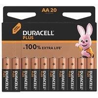 Duracell Plus AA Alkaline Batteries [Pack of 20], 1,5V LR6 MN1500