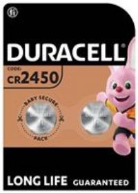 Duracell Specialty 2450 Lithium Coin Battery 3V (DL2450/CR2450), suitable for use in keyfobs, scales, wearables and medical devices, pack of 2