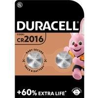 Duracell DL2016 CR2016 Lithium Coin Cell Batteries   2 Pack