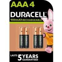 DURACELL HR03/DX2400 Stay Charged AAA Rechargeable Batteries  Pack of 4