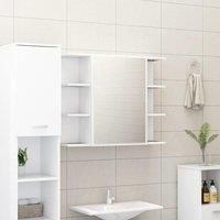 Bathroom Mirror Cabinet White 80x20.5x64 cm Engineered Wood