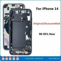 Original Disassembled Middle Frame Housing Back Glass Cover for iPhone 14Plus, with NFC Wireless