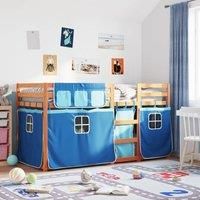 Bunk Bed without Mattress Blue 80x200 cm Solid Wood Pine