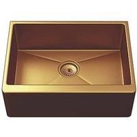 Sauber Stainless Steel Kitchen Sink - Single Bowl with Waste - Copper Finish