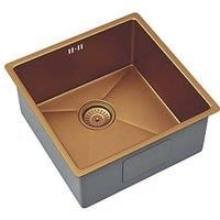 Sauber Copper Stainless Steel Undermount Inset Kitchen Sink with Waste