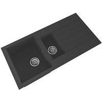 ETAL Comite 1.5 Bowl Granite Composite Kitchen Sink Black Reversible 1000 x 500mm (847RG)