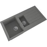 ETAL Comite 1.5 Bowl Granite Composite Kitchen Sink Grey Reversible 1000 x 500mm (695RG)