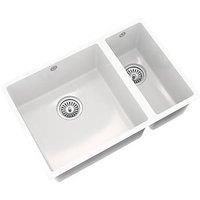 ETAL Comite 1.5 Bowl Granite Composite Kitchen Sink Gloss White Left-Hand 670 x 440mm (999RG)