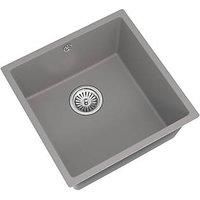ETAL Comite 1 Bowl Composite Kitchen Sink Gloss Grey 440mm x 440mm (500RG)