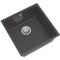 ETAL Comite 1 Bowl Composite Kitchen Sink Gloss Black 440mm x 440mm (895RG)