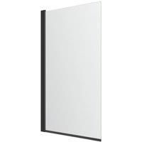 Dakota Semi-Framed Matt Black Bath Screen Non-Handed 780mm x 1400mm (674PC)