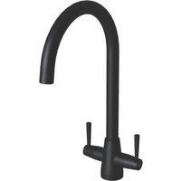 Sauber Lusso Kitchen Tap - Twin Lever Matt Black