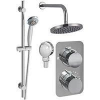 ETAL Bitling Rear-Fed Concealed Polished Chrome Thermostatic Bar Mixer Shower (186PY)