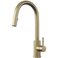 ETAL Velia Concealed Pull-Out Kitchen Mixer Tap Brushed Brass (512FJ)