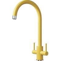 ETAL Sorrento Twin Lever Kitchen Mixer Tap Matt Yellow (283FJ)