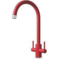 ETAL Sorrento Twin Lever Kitchen Mixer Tap Matt Red (756FJ)