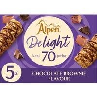 Alpen Delight 5 Chocolate Brownie Flavour Bars 95g