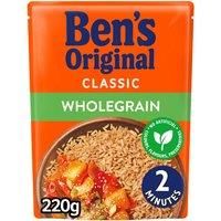 BEN'S ORIGINAL 2 Minutes Wholegrain Microwave Rice 220g Pouch (PACK OF 6)