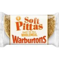 Warburtons 4 Wholemeal Soft Pittas