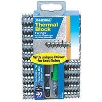 Plasplug Thermal Block Fixings (40) Heavy Duty PLASSCP558