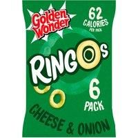 Golden Wonder Ringos Cheese & Onion 6 x 12.5g