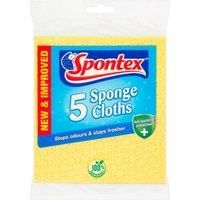Spontex Sponge Cloths Pack of 5 Super Absorbent and Flexible