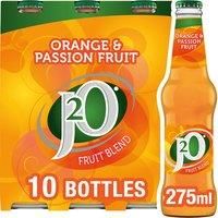 J2O Fruit Blend, Orange and Passion Fruit, 10 x 275ml