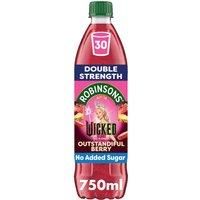 Robinsons Wicked Outstandiful Berry Double Strength No Added Sugar Squash 750ml