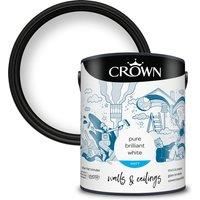 Crown Breatheasy Pure Brilliant White - Matt Emulsion Paint - 5L