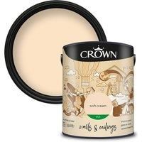 Crown Walls & Ceilings Silk Emulsion Soft Cream - 5L