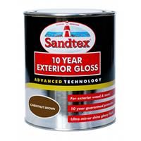 Sandtex Brown Gloss Metal & wood paint 0.75L