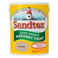 Sandtex Ultra smooth Mid stone Masonry paint 5L