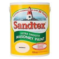 Sandtex Ultra smooth Magnolia Masonry paint 5L