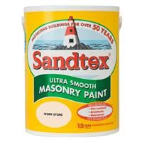 Sandtex Ultra smooth Ivory stone Masonry paint 5L