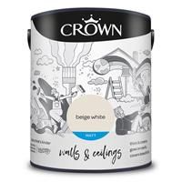 Crown Matt Emulsion Paint - Beige White - 5L